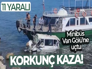 Minibüs Van Gölü'ne uçtu: 11 yaralı