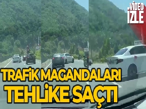 Trafiği tehlikeye atan sürücüye 4 bin 64 lira ceza: O anlar kamerada