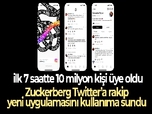 Zuckerberg, Twitter'a rakip yeni uygulamasını kullanıma sundu