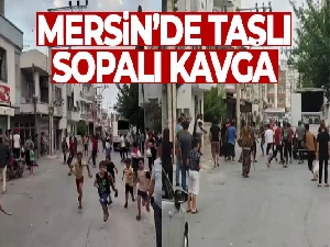 Mersin'de taşlı sopalı kavga: 1 yaralı