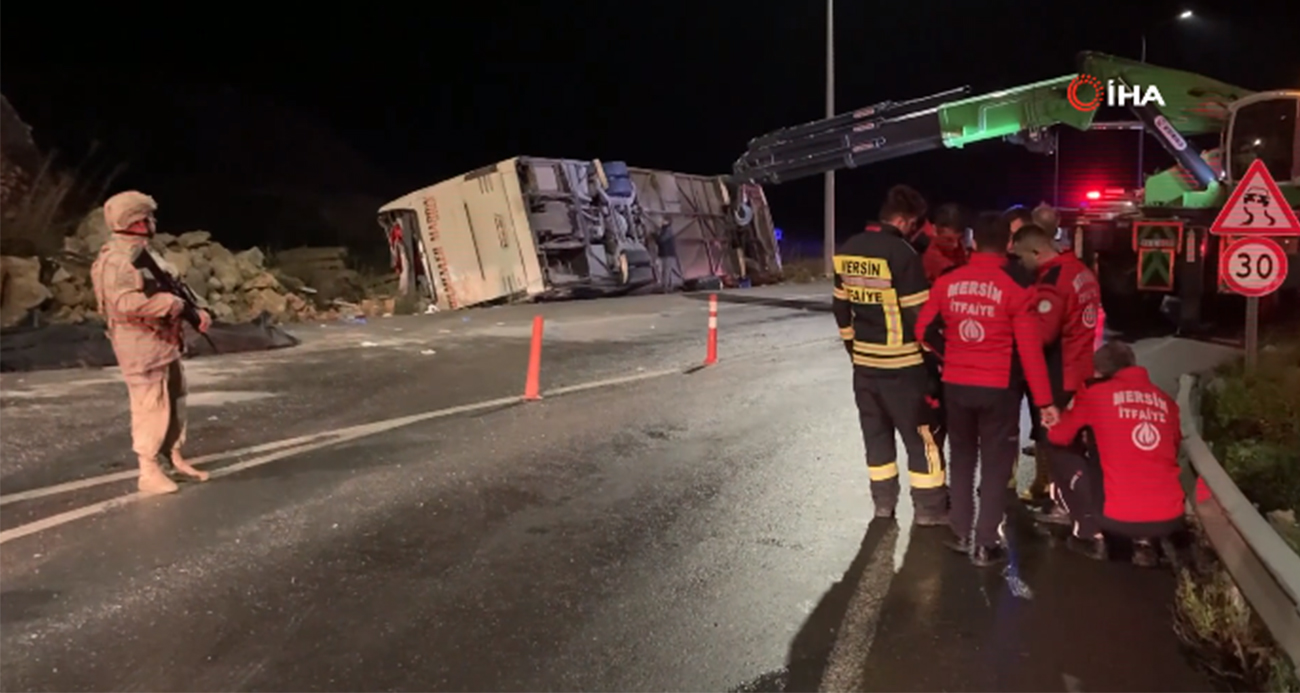 Mersin’de yolcu otobüsü devrildi: 9 ölü, 28 yaralı