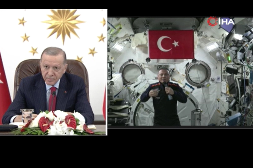 Cumhurbaşkanı Erdoğan, ilk Türk astronot Gezeravcı ile görüştü