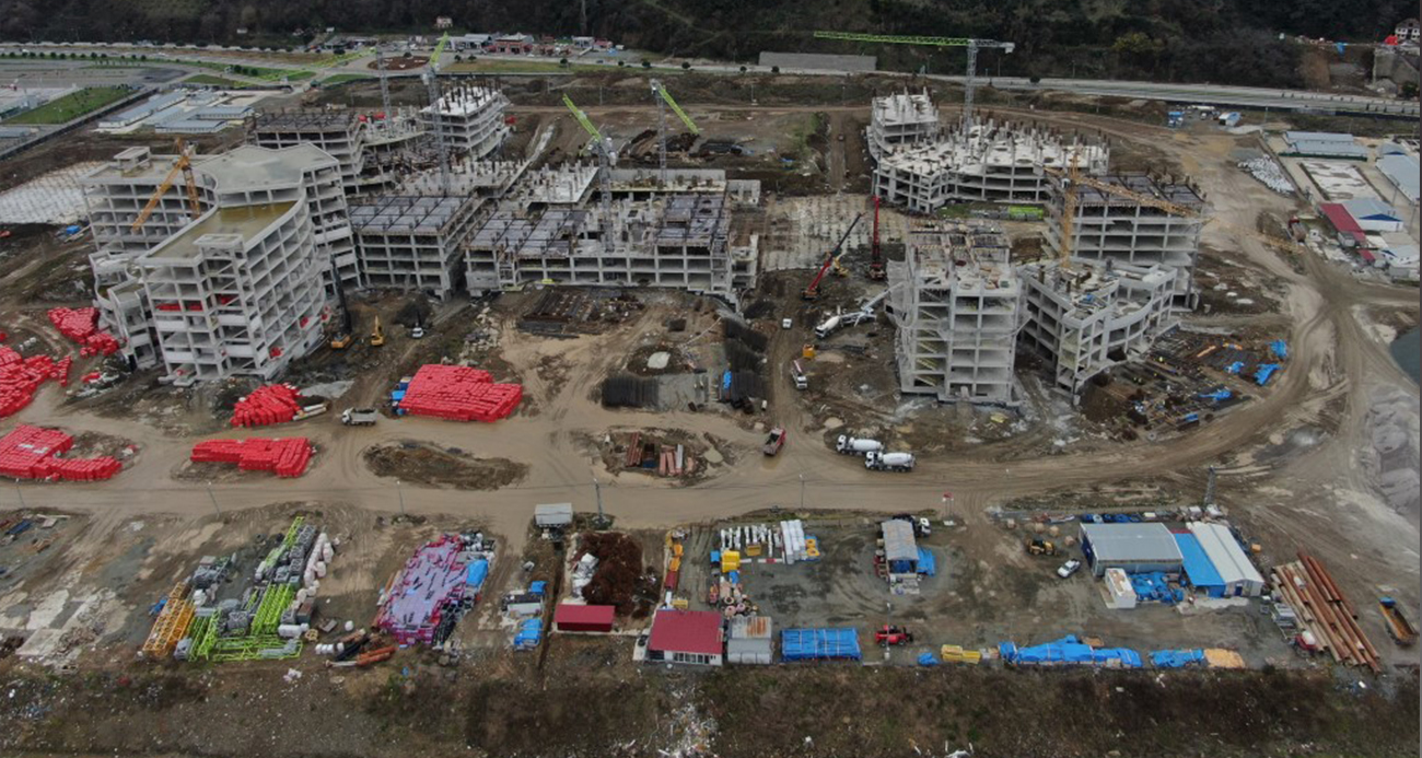 Trabzon Şehir Hastanesi’nin inşaatı yükseliyor