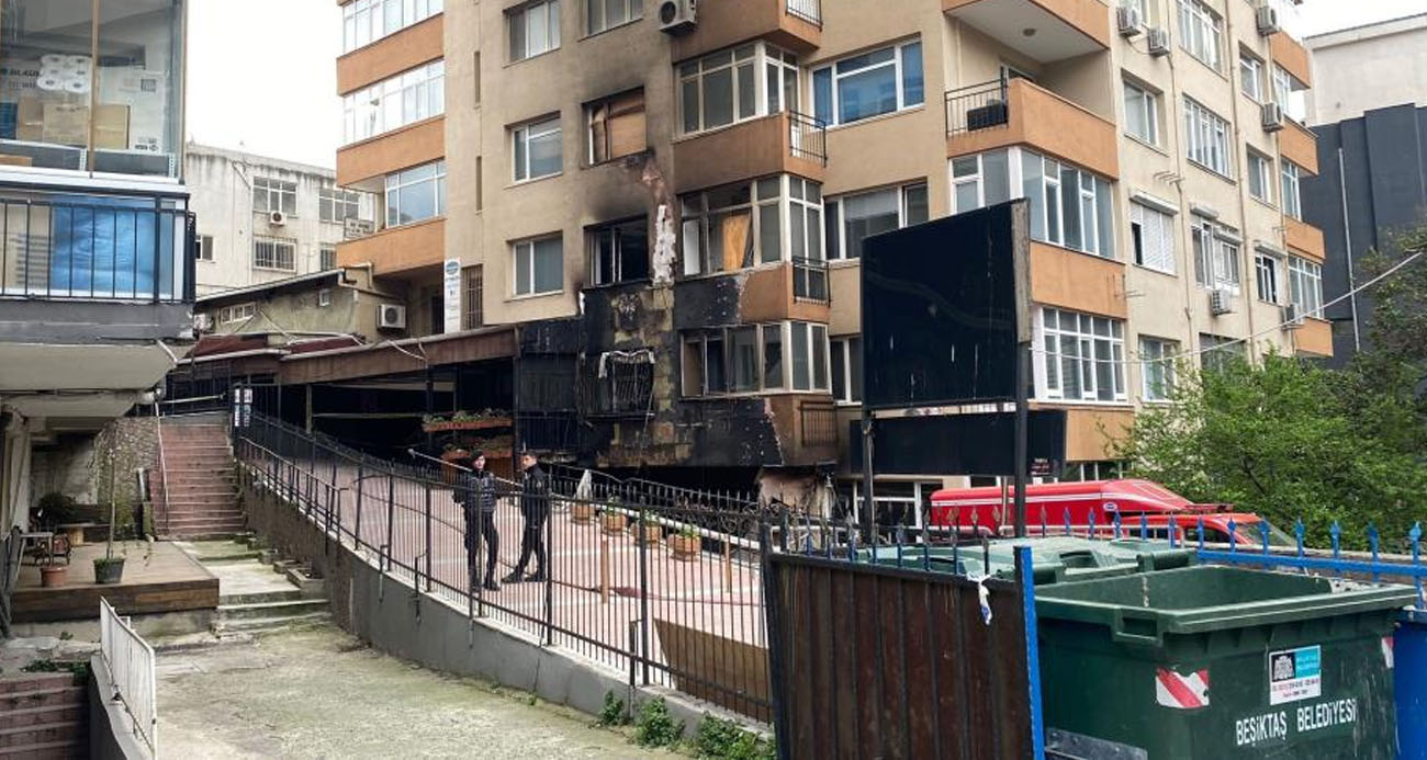 Beşiktaş’ta yanan gece kulübü günün aydınlanmasıyla görüntülendi