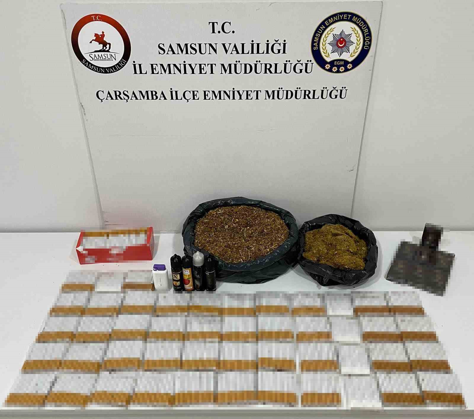 Samsun’da kaçak tütün mamulleri ele geçirildi