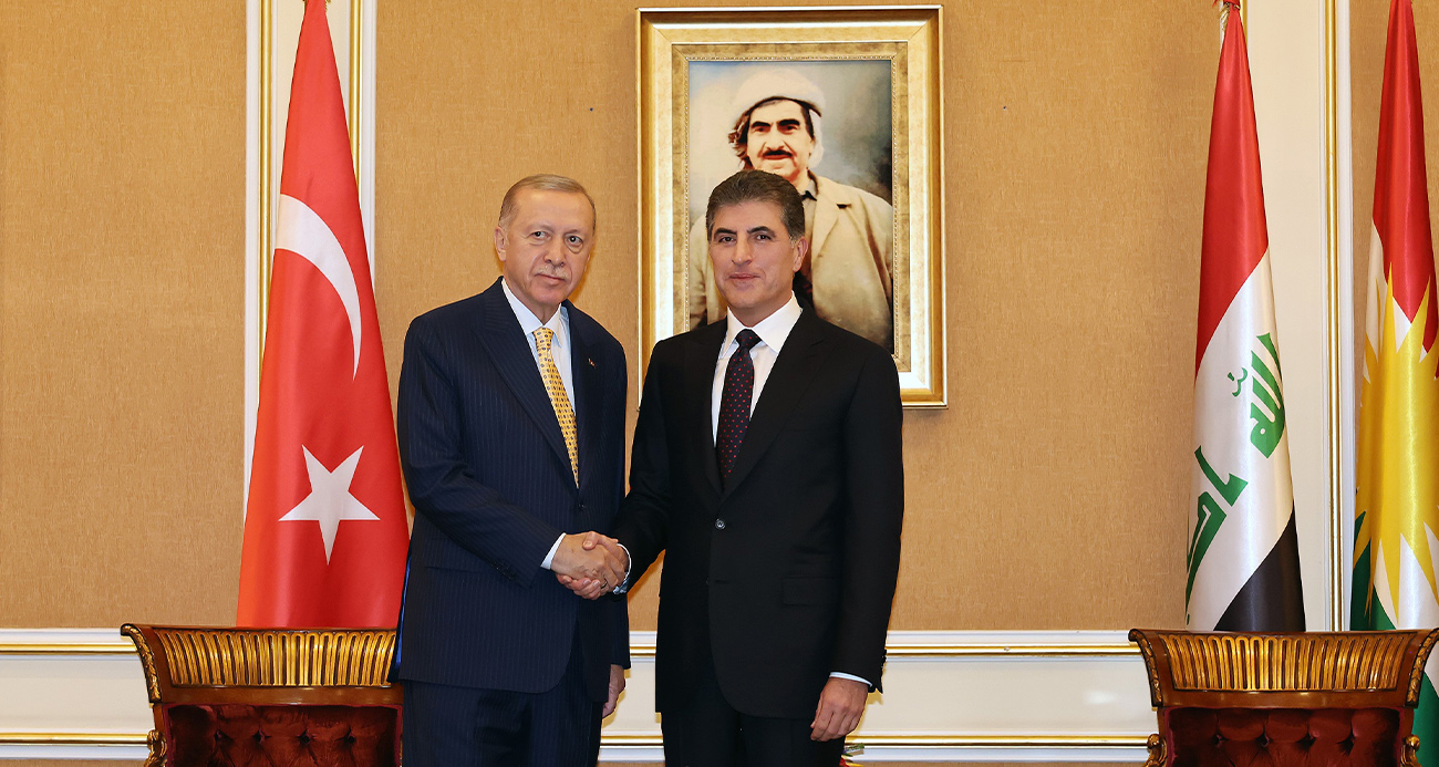 Cumhurbaşkanı Erdoğan, IKBY Başkanı Neçirvan Barzani ile görüştü