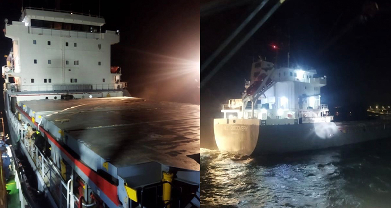 Çanakkale Boğazı’ndaki gemi yangını söndürüldü