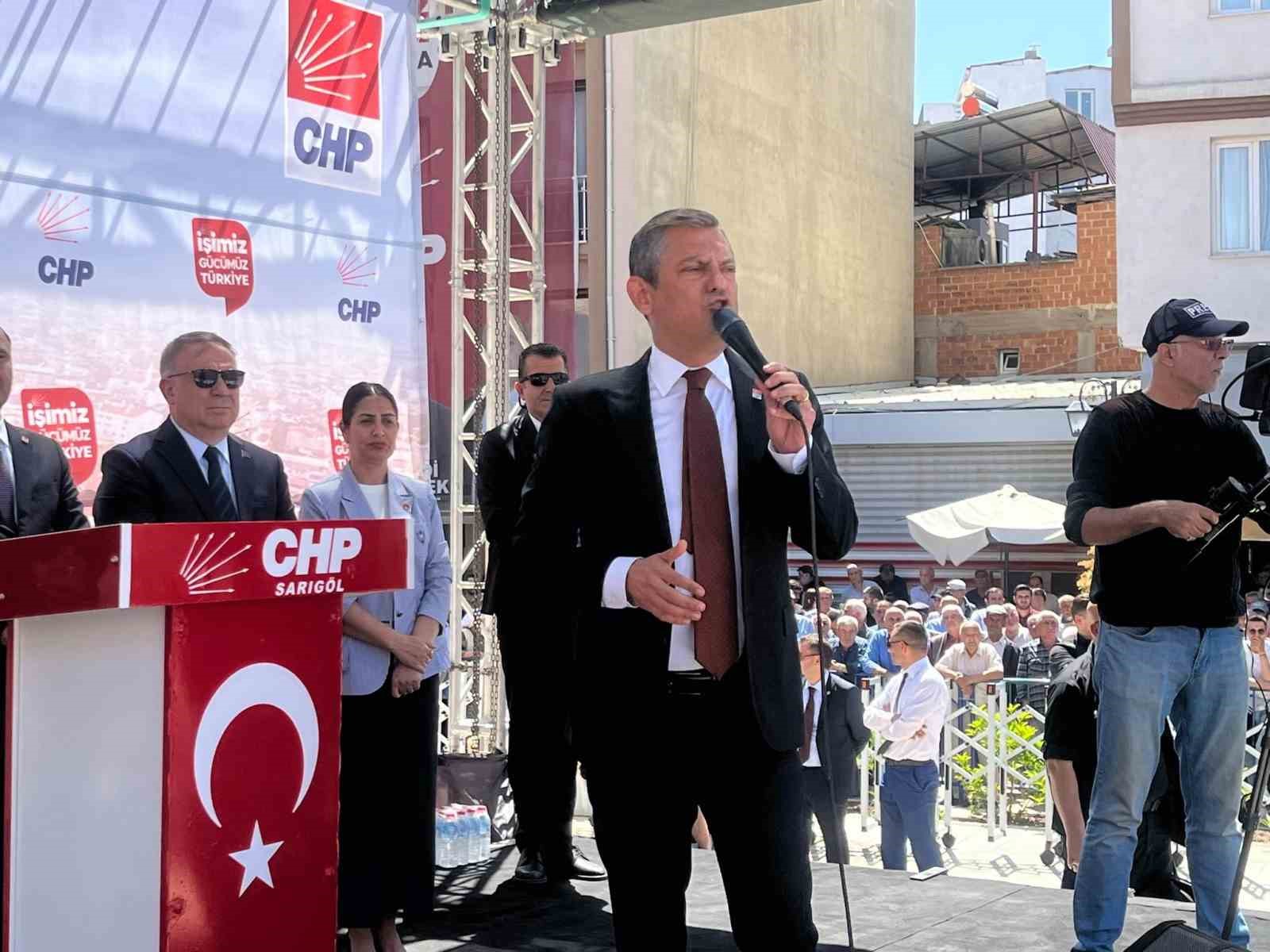CHP Genel Başkanı Özel memleketi Manisa’nın Sarıgöl ilçesinde halka seslendi: “Kimse istiyor diye kimseyle kavga etmem
