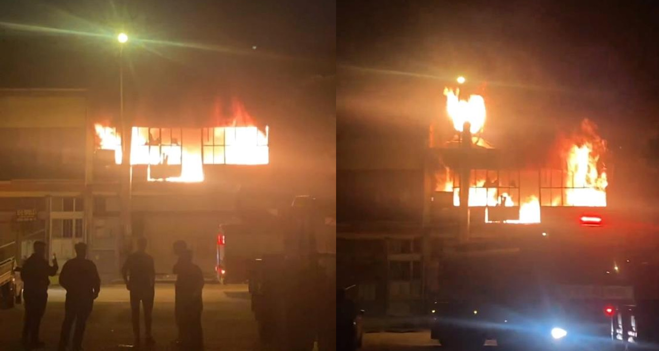 Mobilya imalathanesi alev alev yandı