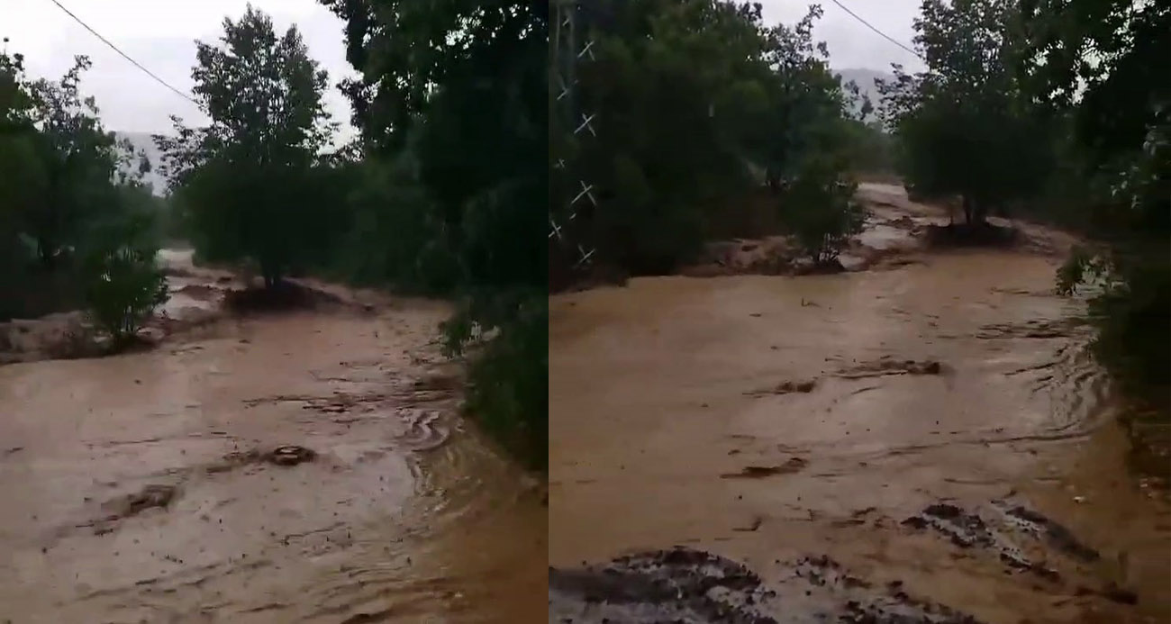 Elazığ’da sağanak yağış etkili oldu: Dereler taştı, tarım arazileri zarar gördü