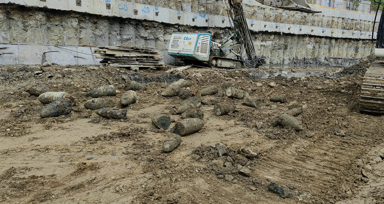 Beyoğlu’nda inşaat alanında askeri mühimmat bulundu