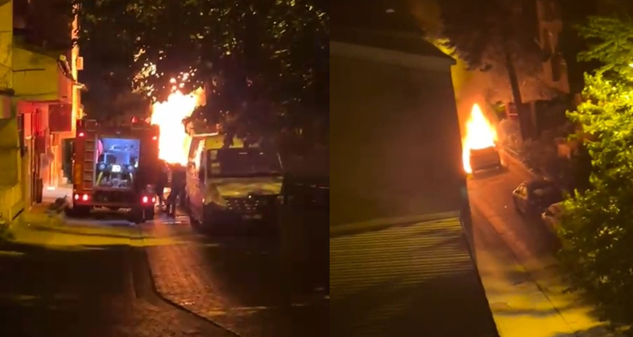 Ataşehir’de park halindeki araç kundaklandı