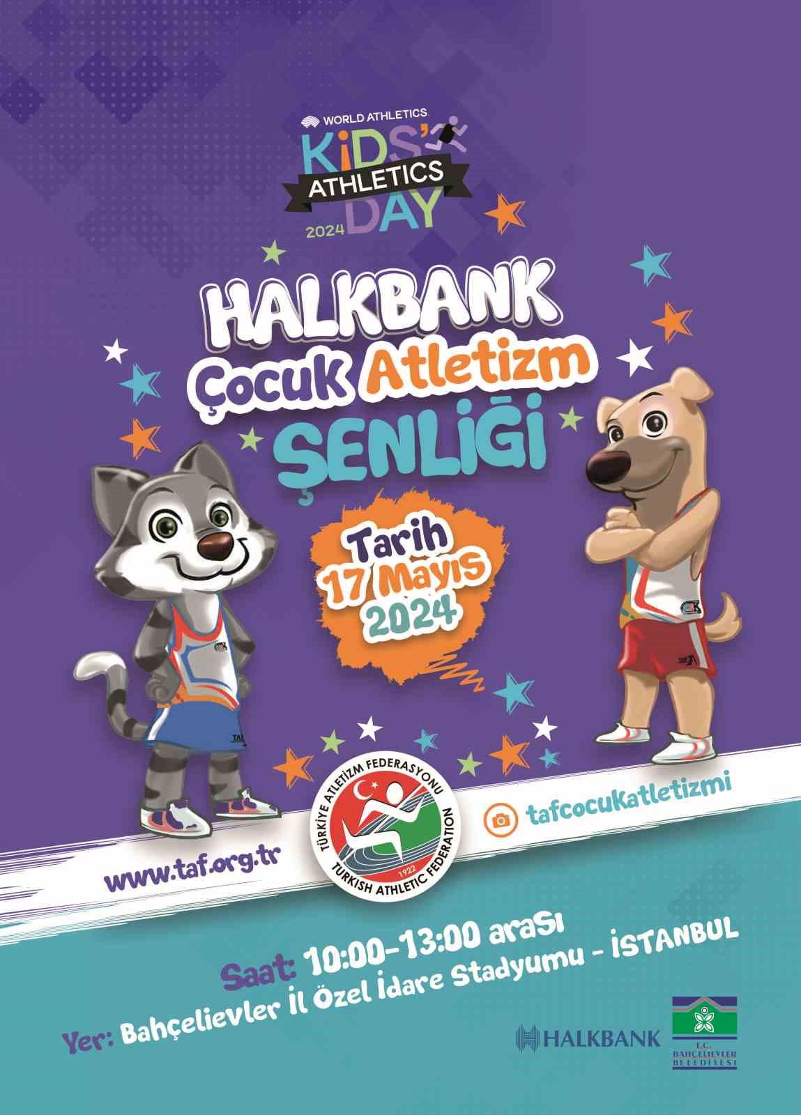 Halkbank Çocuk Atletizm Şenliği yarın İstanbul’da yapılacak
