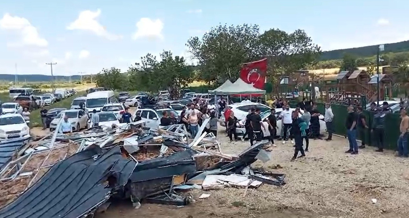 Edirne Valiliği kararıyla ’tiny house’ yapılarının yıkımı esnasında ortalık karıştı