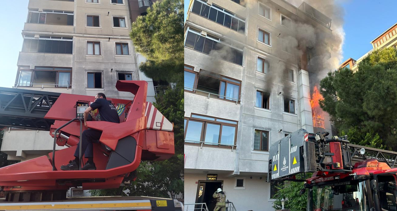Kartal’da sabah saatlerinde korkutan yangın : 1 kişi öldü