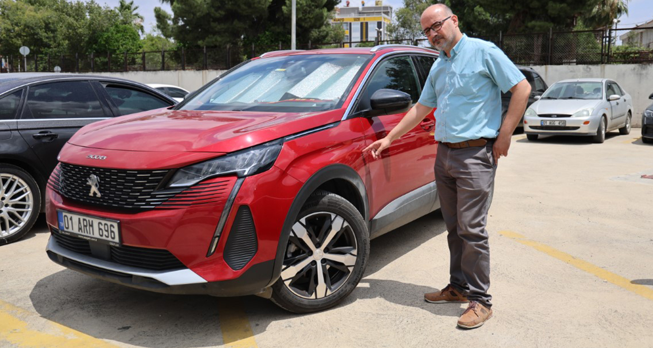 Sıfır kilometre aldığı Peugeot jip boyalı çıktı