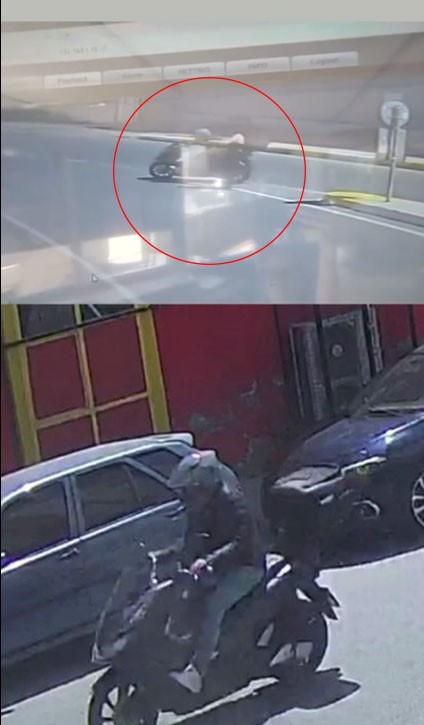 Küçükçekmece’de kadını elle taciz eden motosikletli kamerada