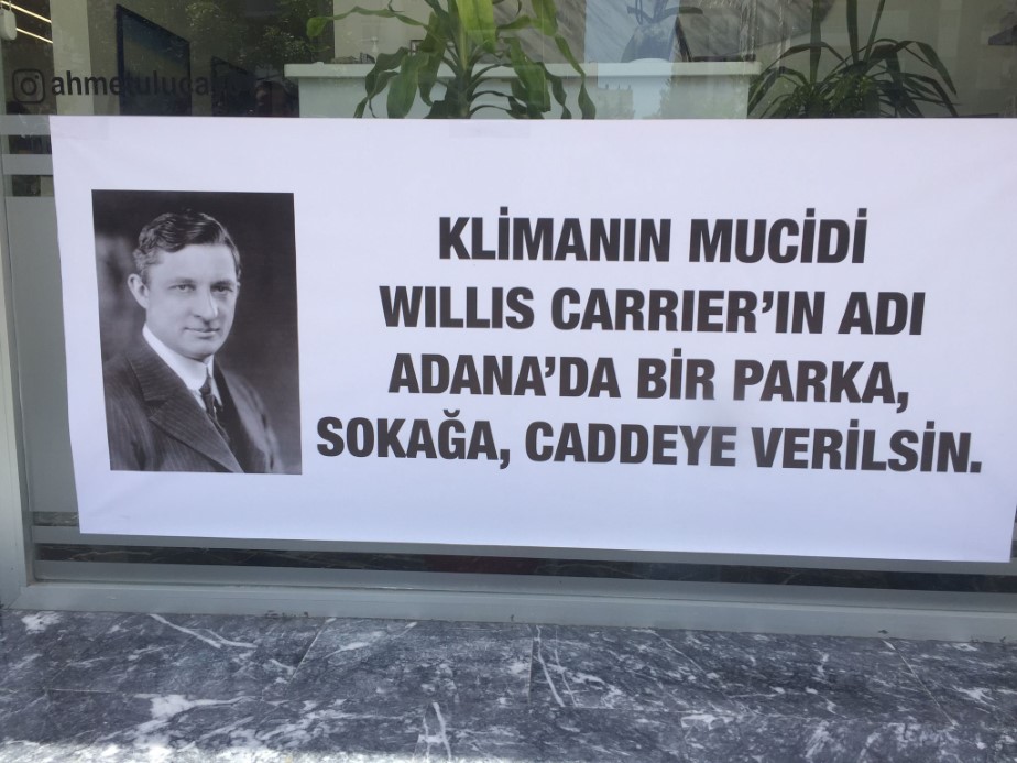 Berber klimayı keşfeden Carrier’in isminin Adana’da ölümsüzleşmesini istedi