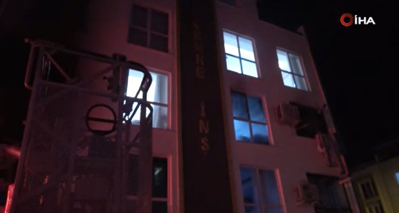 4 katlı bina alev aldı, 7 kişi dumandan etkilendi