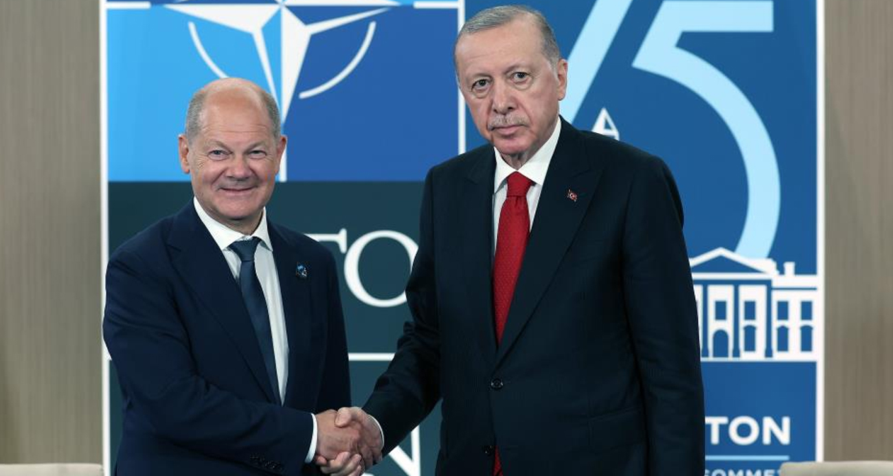 Cumhurbaşkanı Erdoğan, Almanya Başbakanı Olaf Scholz’u kabul etti