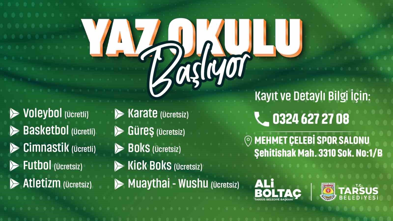 Tarsus’ta ’Yaz Okulu’ kursları başladı