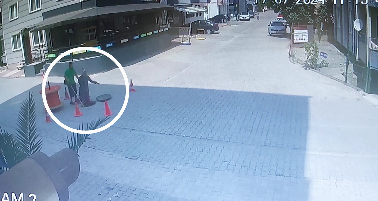 Görme engelli çift kapağı açık rögara düştü