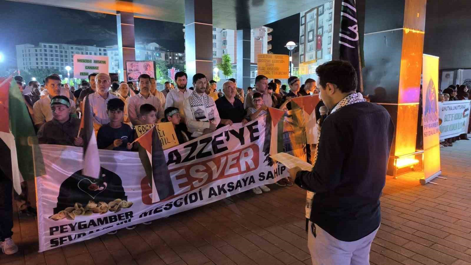 Muş’ta İsrail’in saldırıları protesto edildi