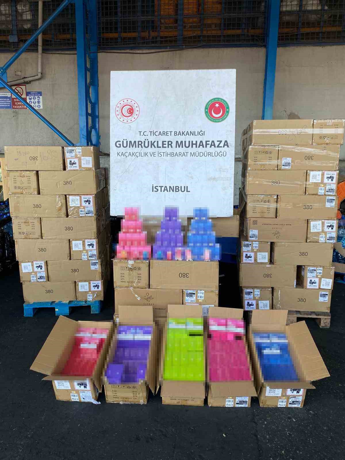 Ambarlı Limanı’nda 30 milyon liralık kaçak elektronik sigara operasyonu