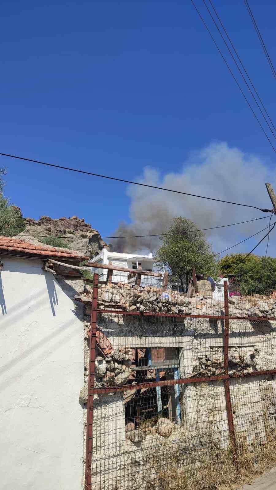 Bodrum’da makilik yangını