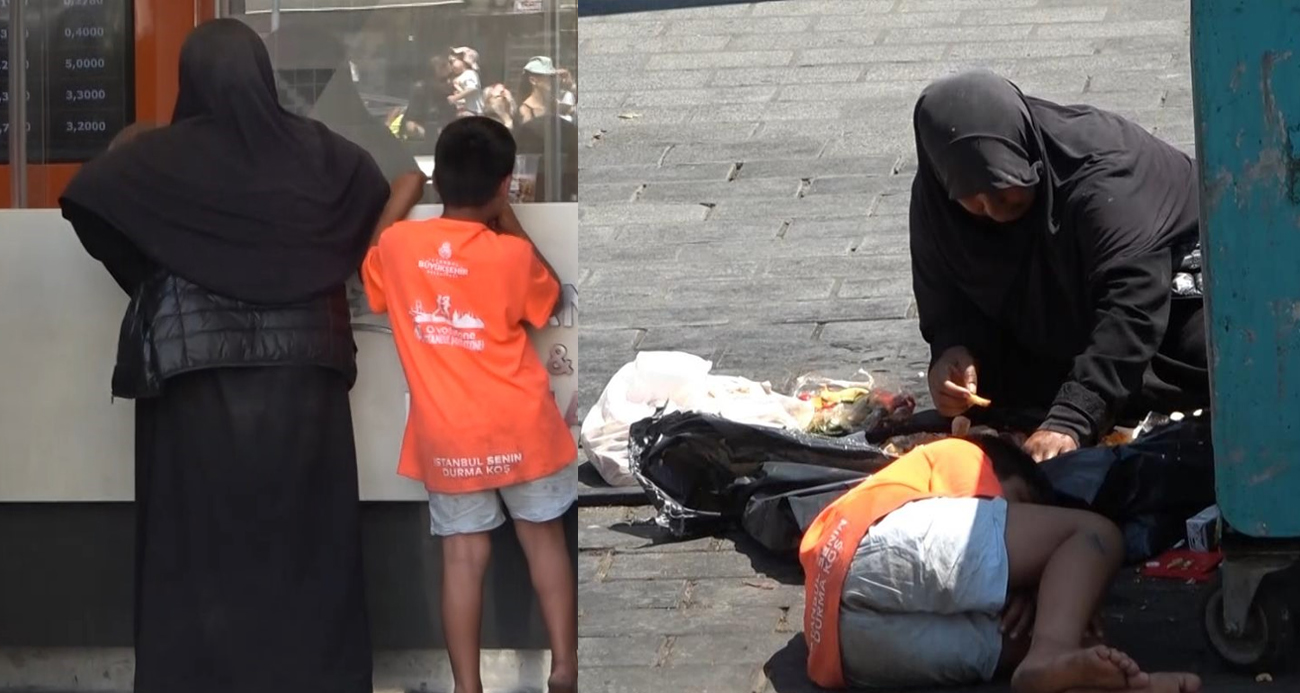 Taksim’de kadın dilenci, turistlerden aldığı parayı döviz bürosunda TL’ye çevirdi