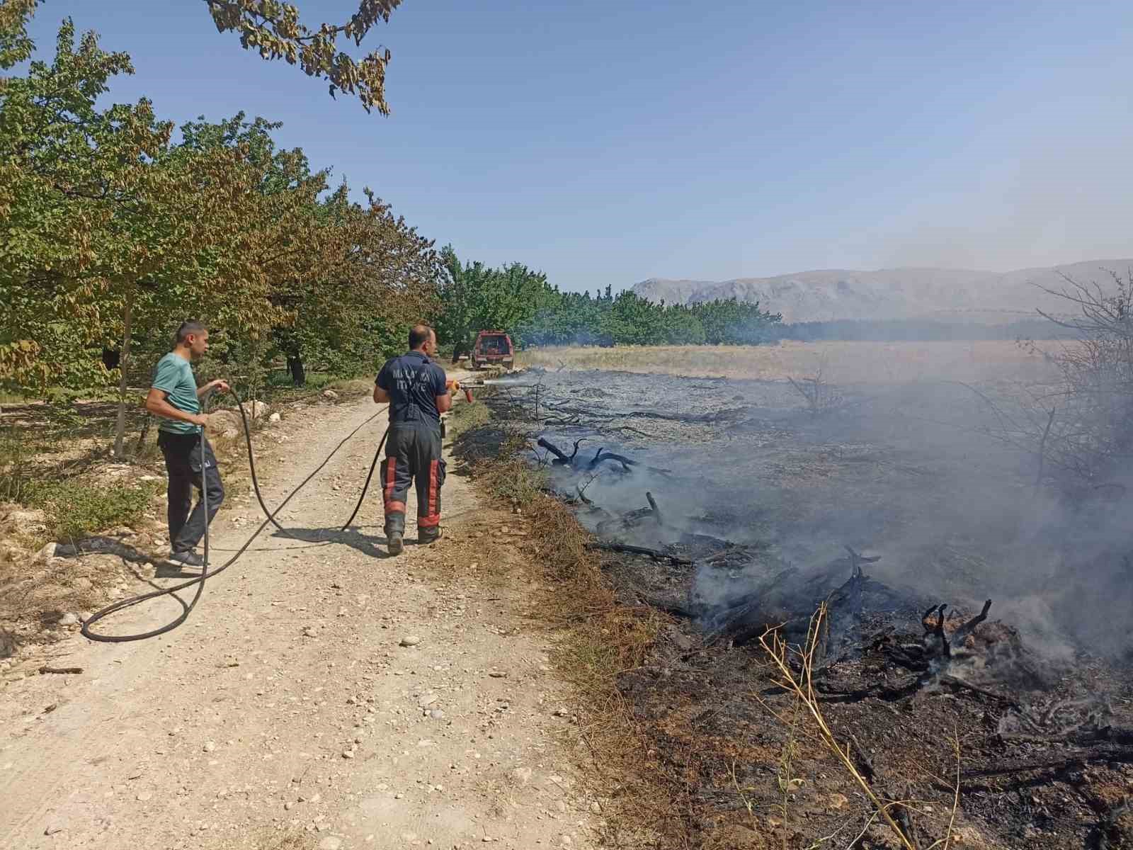 Malatya’da anız ve bahçe yangınları