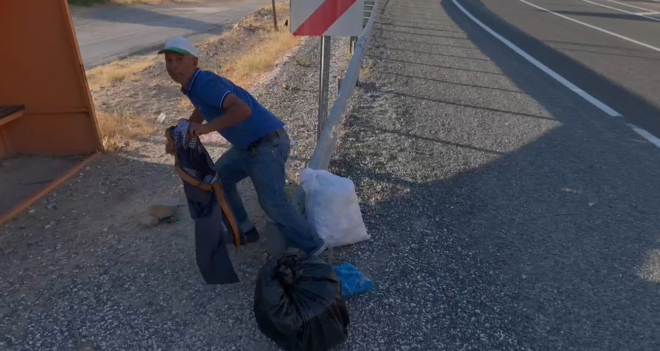 Drondan kaçan şahsın tepkileri görenleri güldürdü