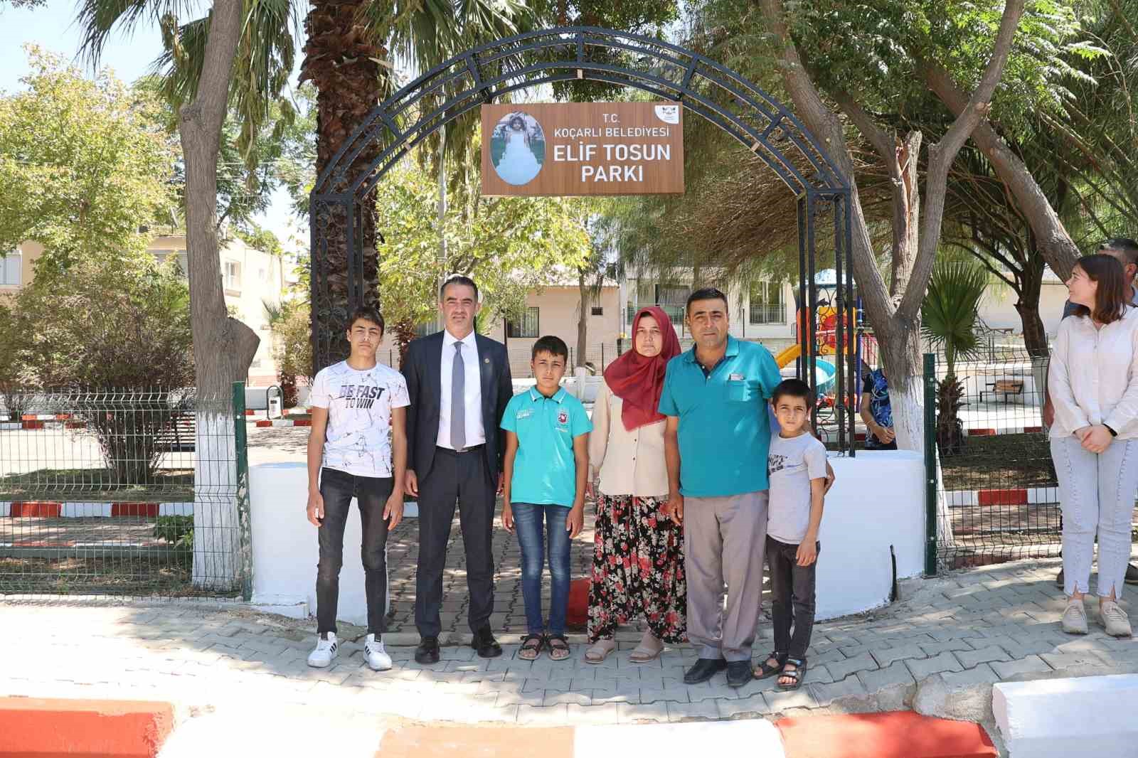 Koçarlı’da Elif’in ismi parkta yaşatılıyor