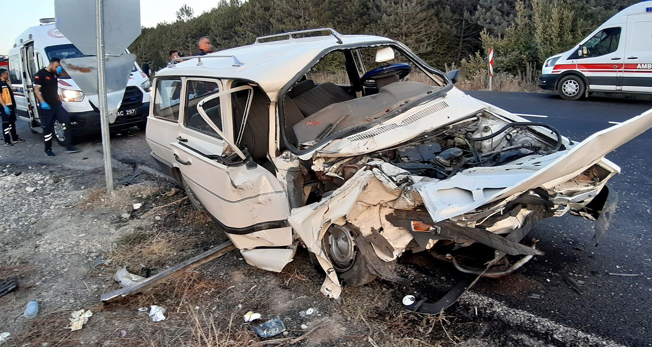 Bolu-Mudurnu yolunda feci kaza: 1 ölü, 1 yaralı