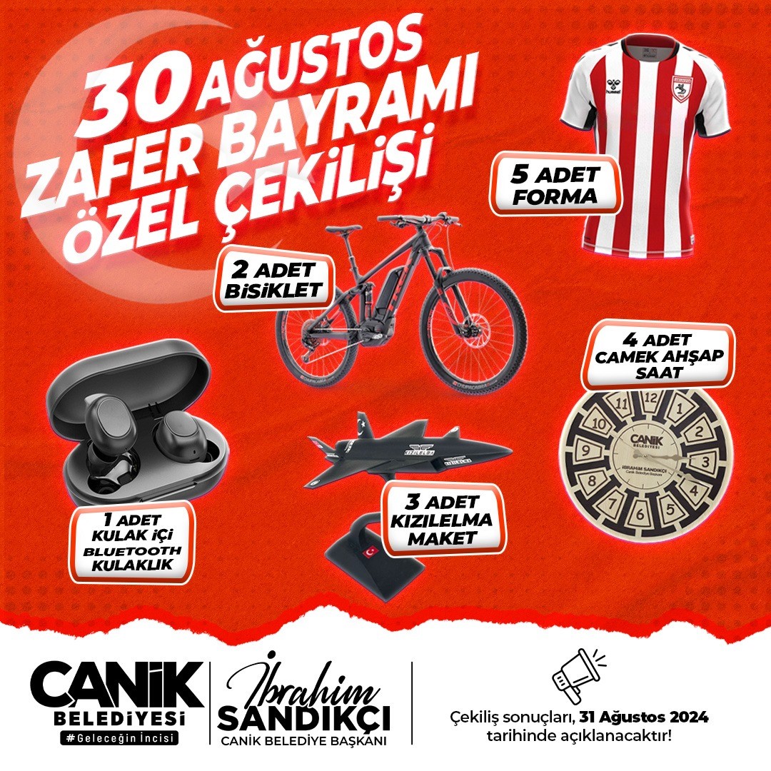 Canik, 30 Ağustos’ta hediye dağıtacak