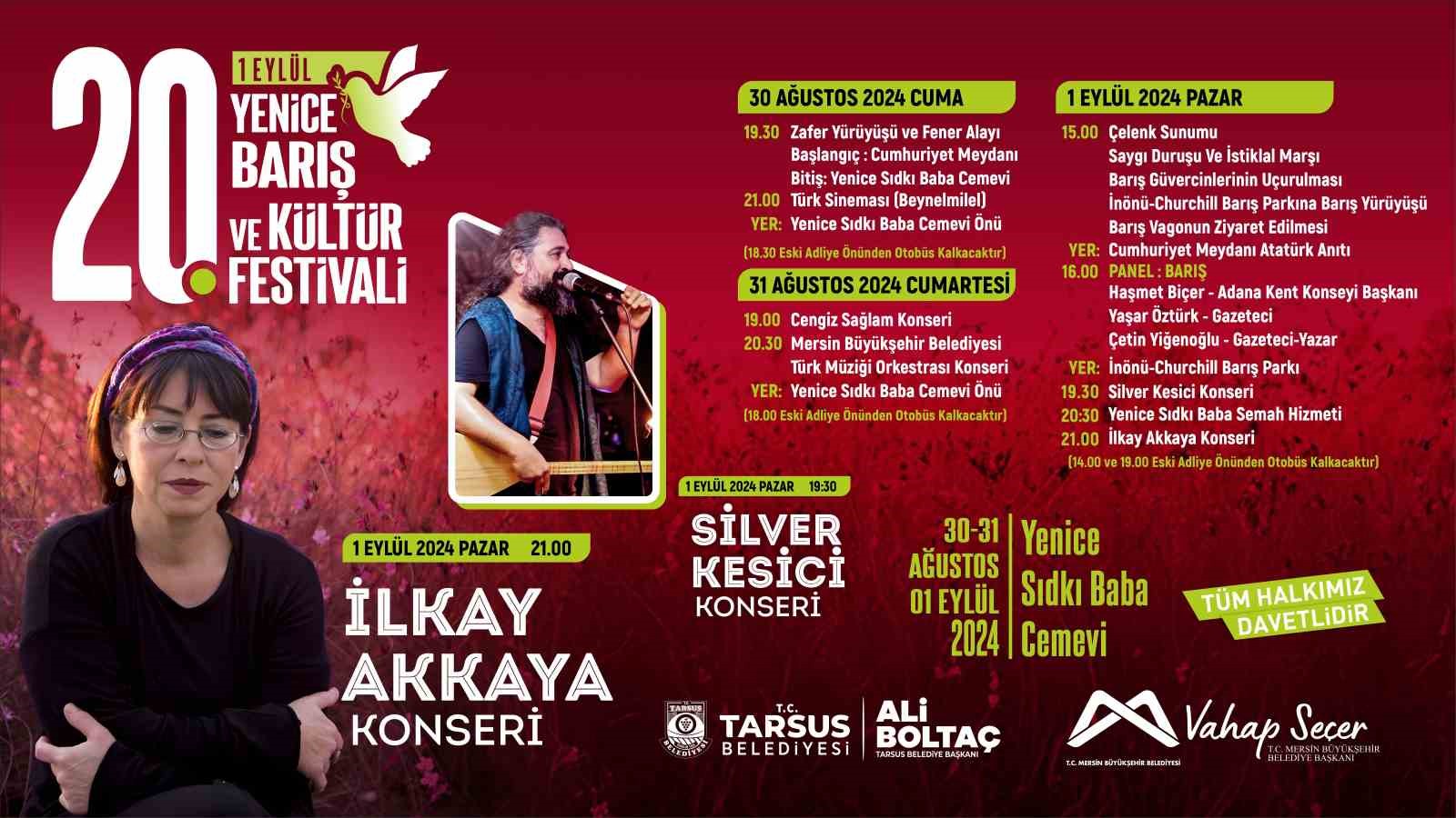 20. Yenice Barış ve Kültür Festivali 30 Ağustos’ta başlıyor