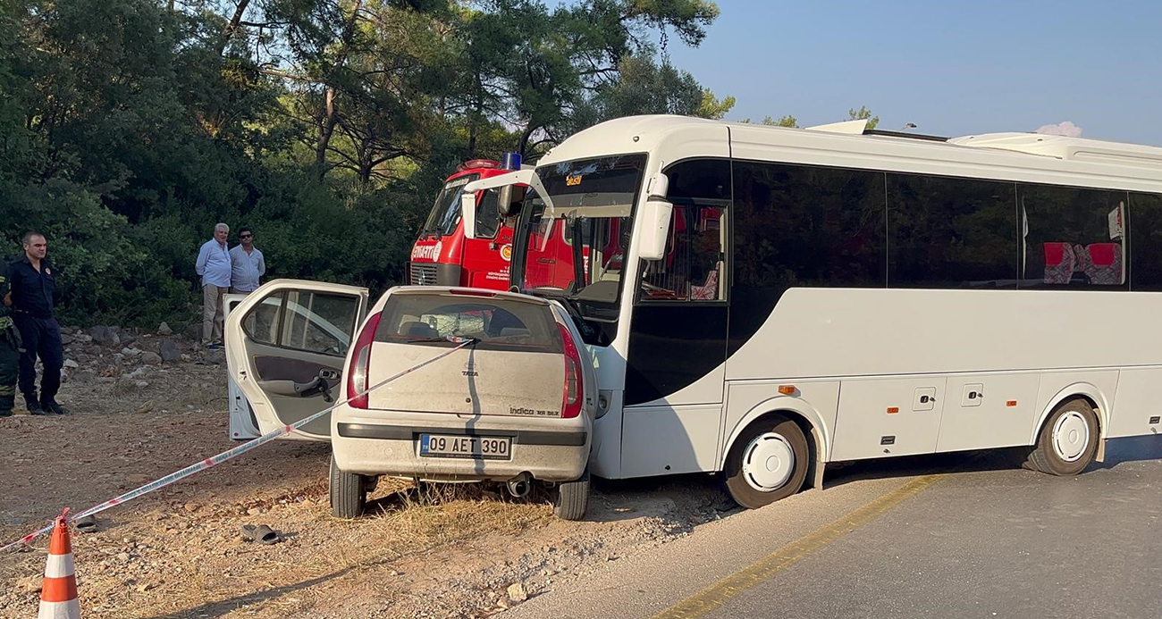 Bodrum’da otomobil ile minibüs kafa kafaya çarpıştı: 1 ölü, 1 yaralı