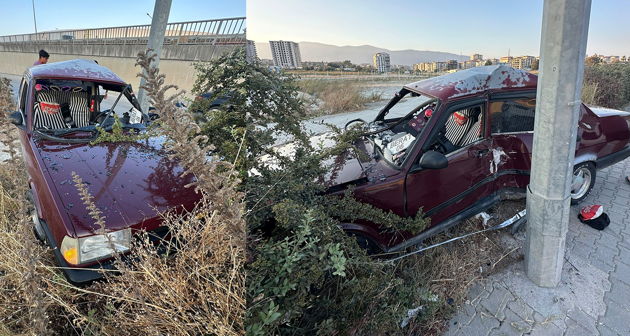 Tofaş’ın hurdaya döndüğü kazada 2 kişi yaralandı