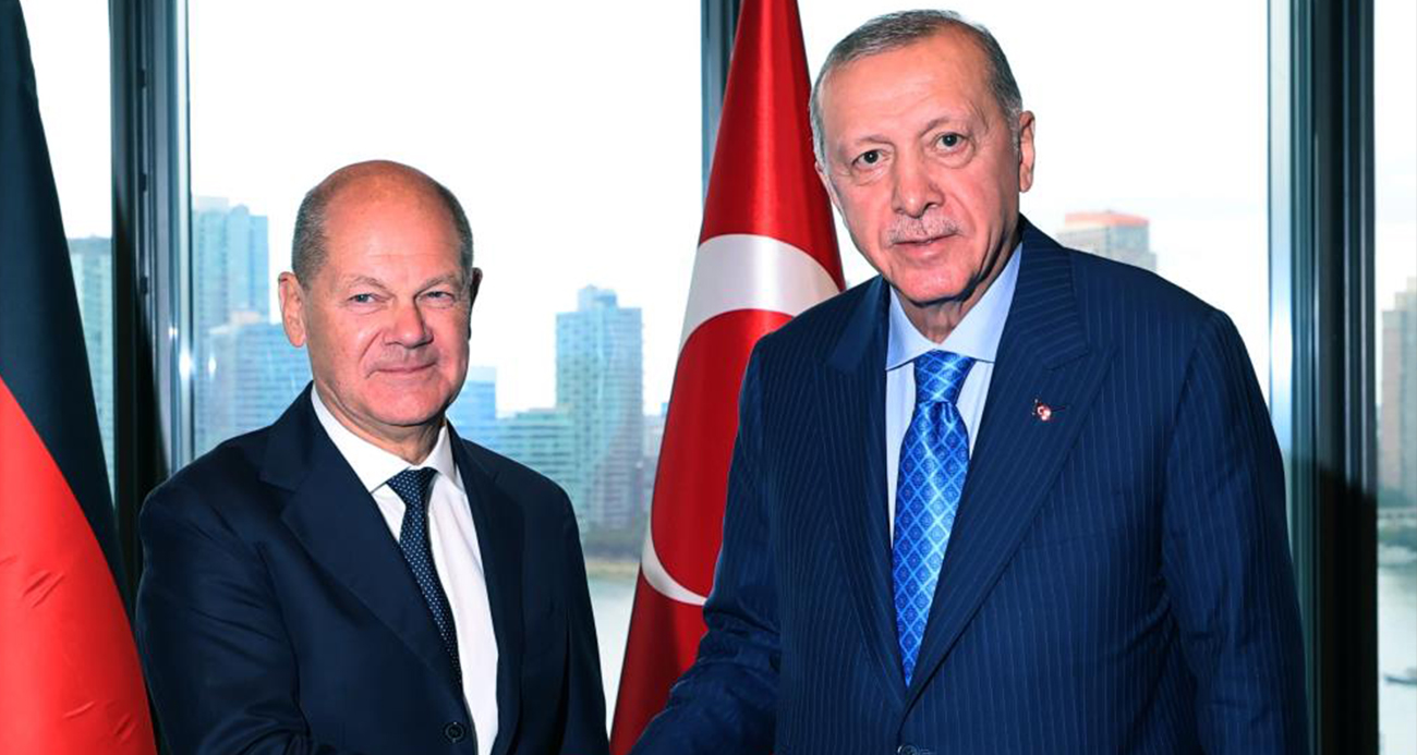 Cumhurbaşkanı Erdoğan, Almanya Başbakanı Scholz’u kabul etti