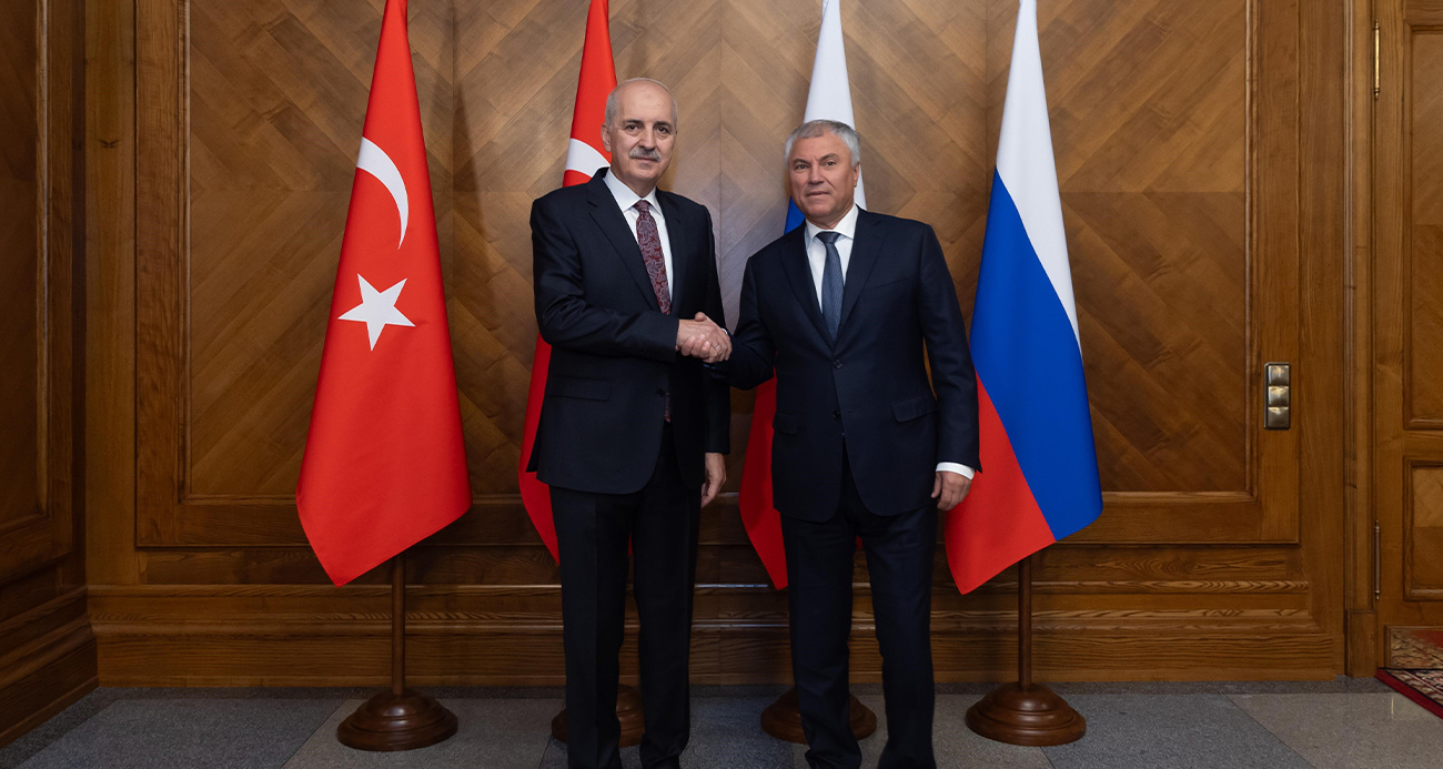 TBMM Başkanı Kurtulmuş, Rusya Devlet Duması Başkanı Volodin ile görüştü