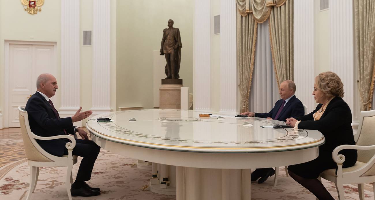 TBMM Başkanı Kurtulmuş, Putin ile görüştü