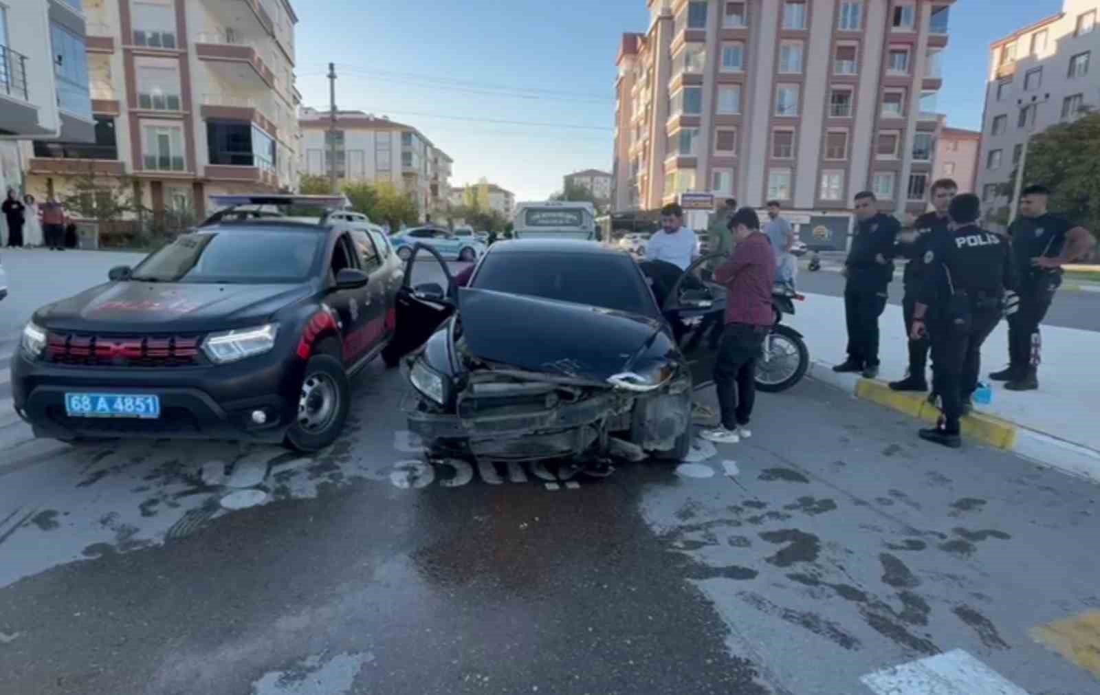 Polisten kaçan sürücü kaza yapınca yakalandı