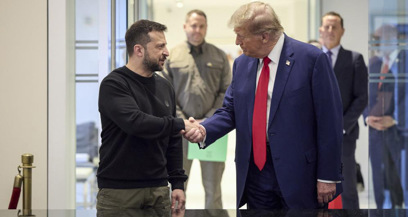 Trump, Ukrayna Devlet Başkanı Zelenskiy ile bir araya geldi