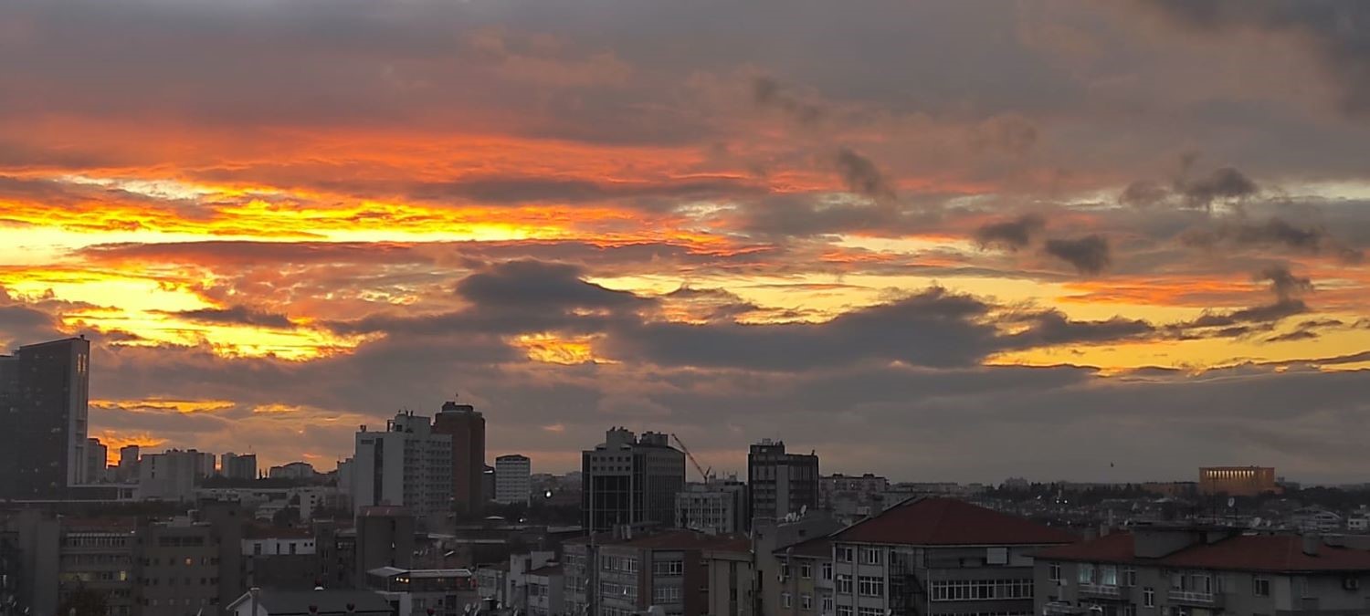 Ankara’da muhteşem gün batımı manzarası