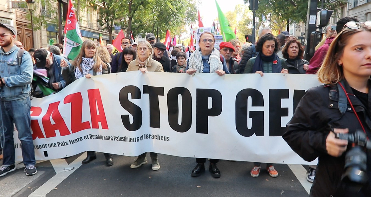 Fransa'da binlerce kişiden Gazze ve Lübnan'a saldıran İsrail'e protesto