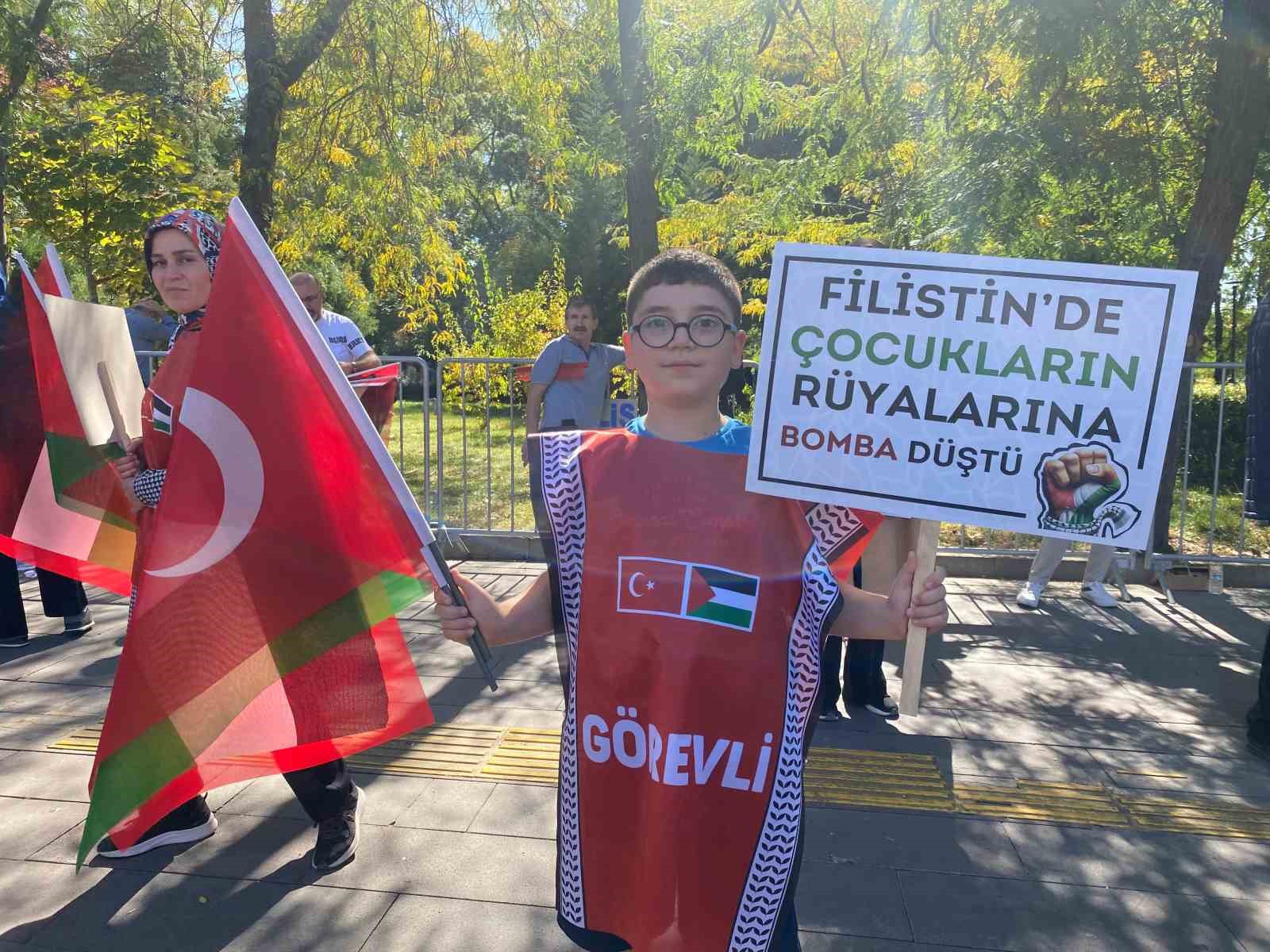 Ankara’da Filistin’e destek yürüyüşü