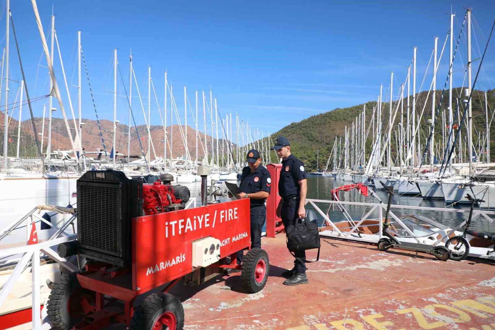 Marina, liman ve çekeklerde yangın denetimi