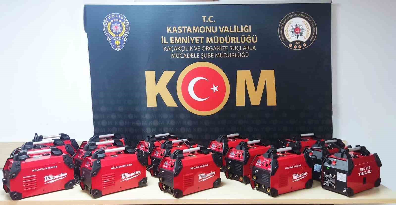 Kastamonu’da kaçak olduğu değerlendirilen kaynak makinesi ele geçirildi