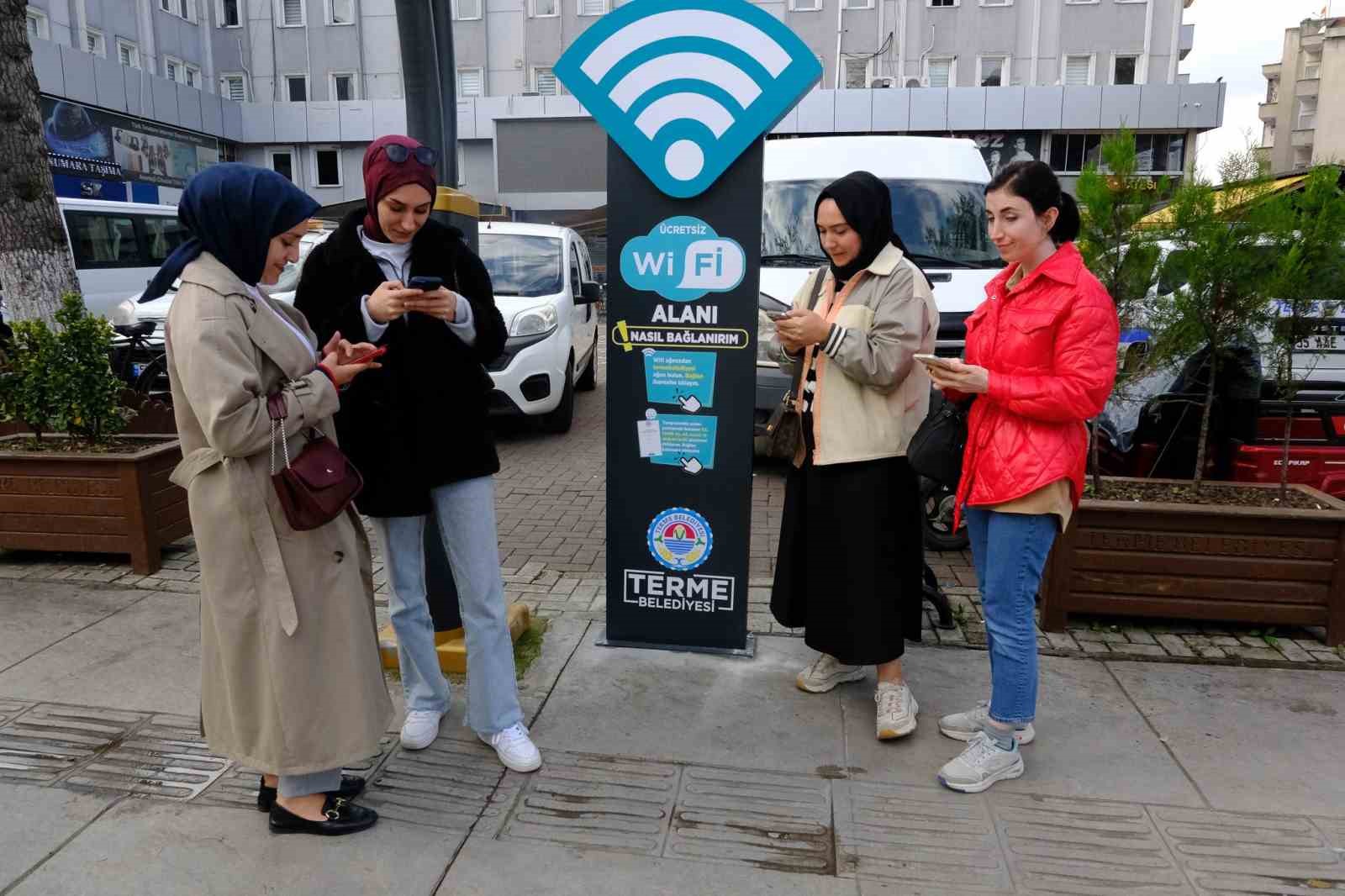 Terme’de ücretsiz Wi-Fi hizmeti başladı