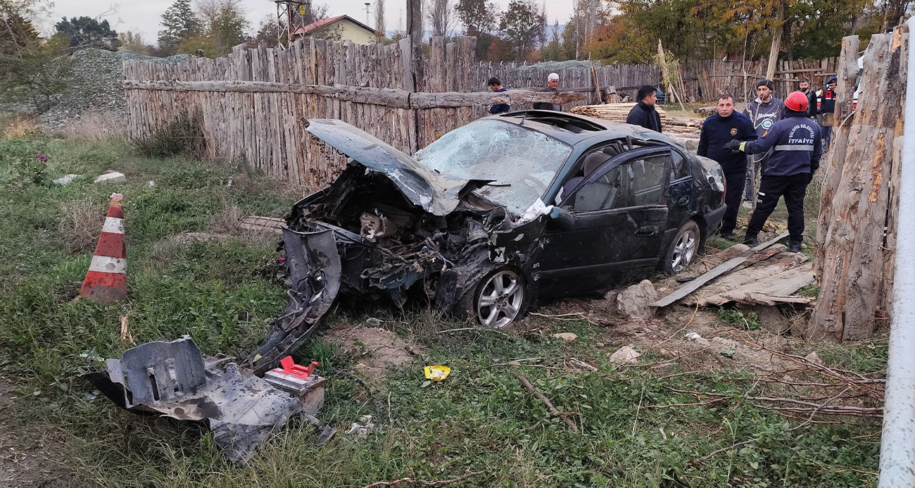 Amasya’da otomobil takla attı: 4 yaralı